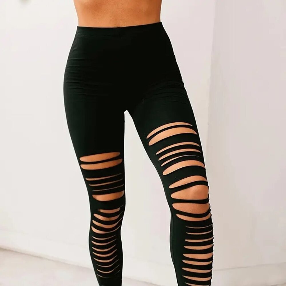 Distressed Leggings ( Size: Medium Only Available)